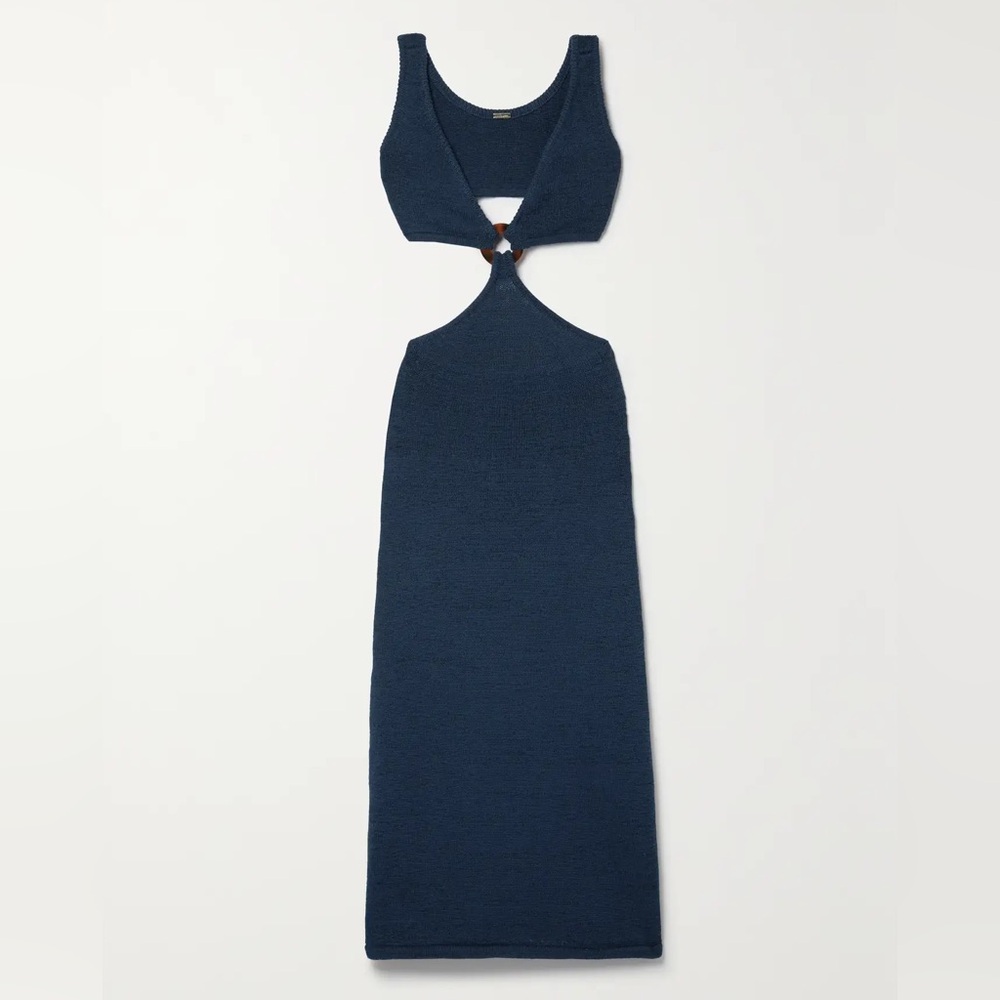 CULT GAIA Bank embellished cutout cotton-blend midi dress